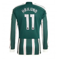Camiseta Manchester United Rasmus Hojlund #11 Segunda Equipación Replica 2023-24 mangas largas